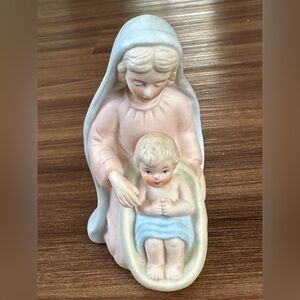 Vtg 1984 Lefton Porcelain Madonna & Child Figurine